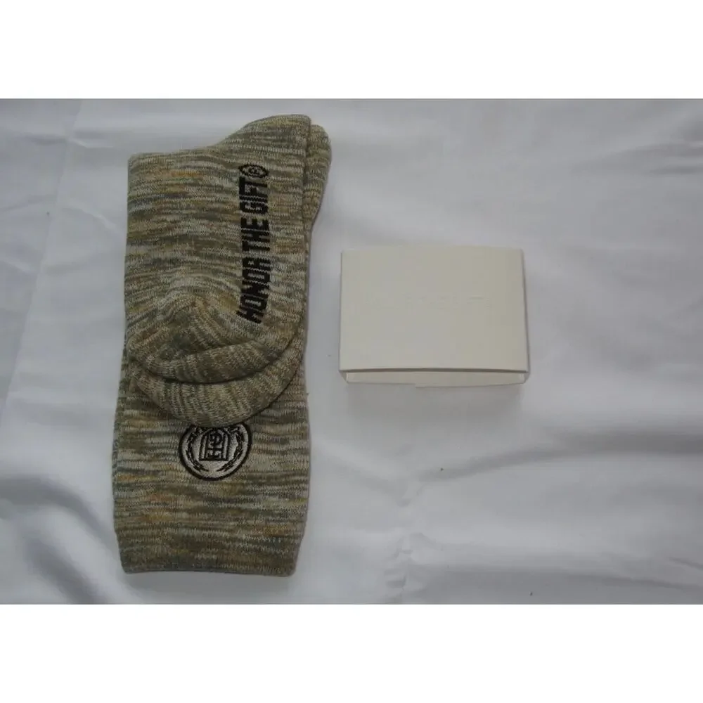Honor The Gift HTG Crest Heavy Knit Kids Socks Yellow/Green Multicolor NIP